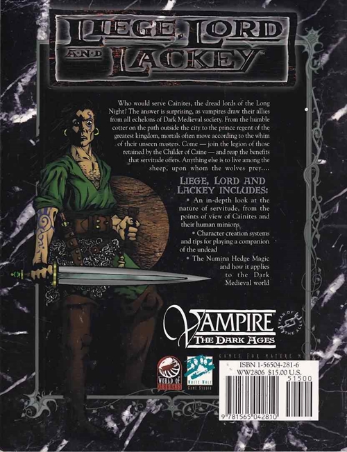 Vampire The Dark Ages - Liege Lord and Lackey (B Grade) (Genbrug)